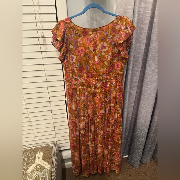 Ann Taylor orange floral maxi dress - Picture 3 of 3